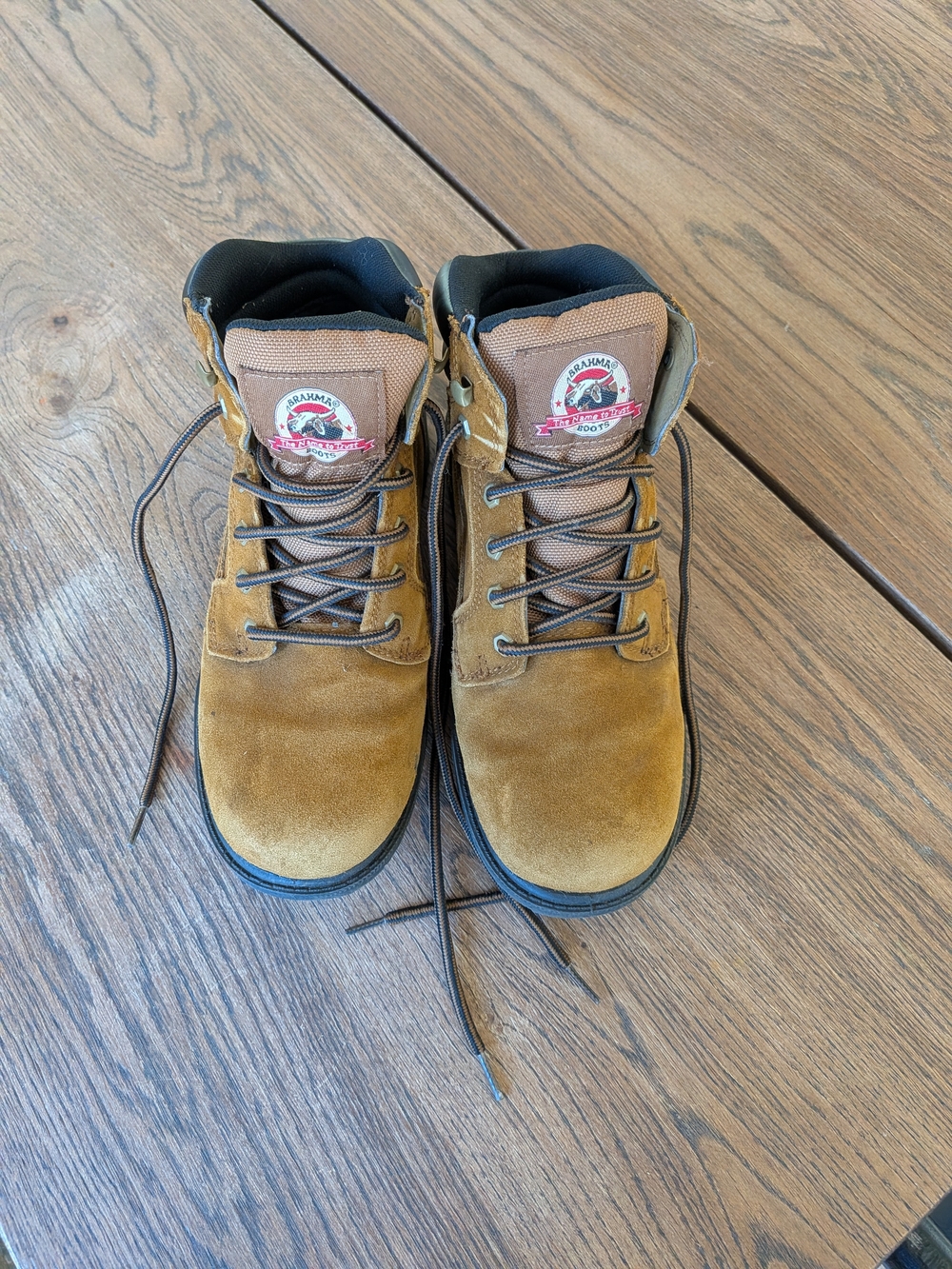 Brahma Mens Bravo Waterproof Brown Leather Work Boots Size 8.5 W
